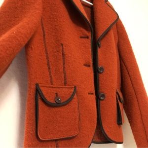 Vintage Burnt Orange Wool Blazer